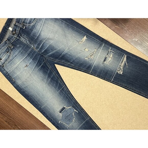 RAG & BONE Women Distressed Jeans 27 THE DRE BOYFRIEND Low Rise Blue - Picture 8 of 16